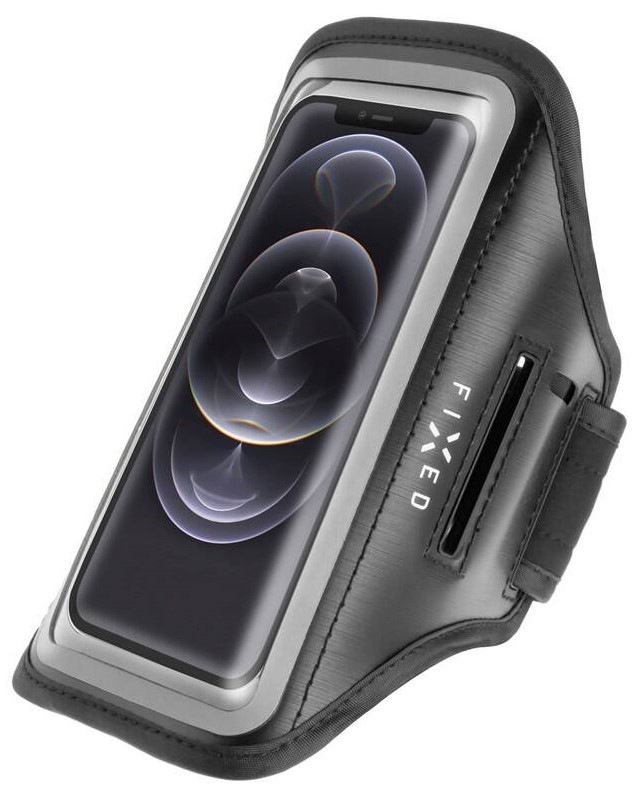 Pouzdro na mobil sportovní FIXED Armband, na smartphony až 6.7" černé