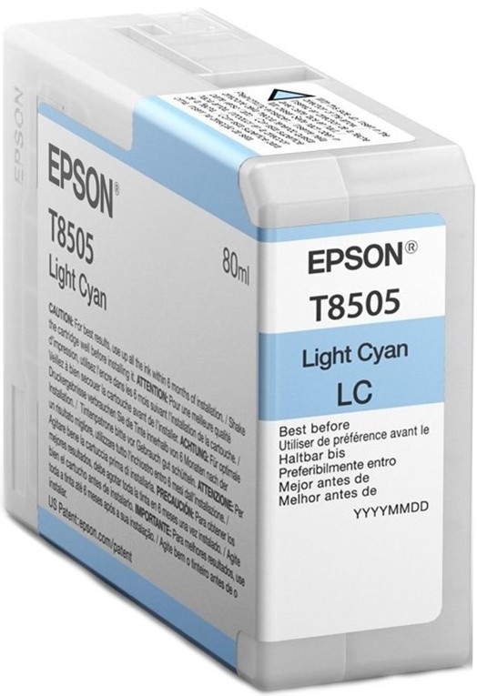 Inkoustová náplň Epson T8505, 80 ml - světle azurová