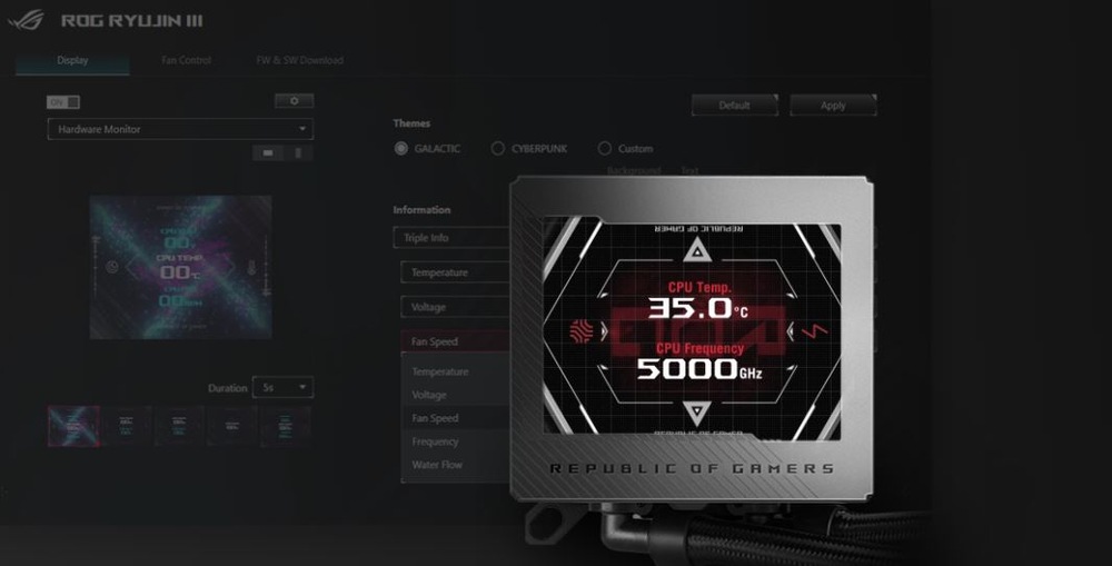 Vodní chladič Asus ROG RYUJIN III 240 ARGB Asus ROG Ryujin III 240 ARGB