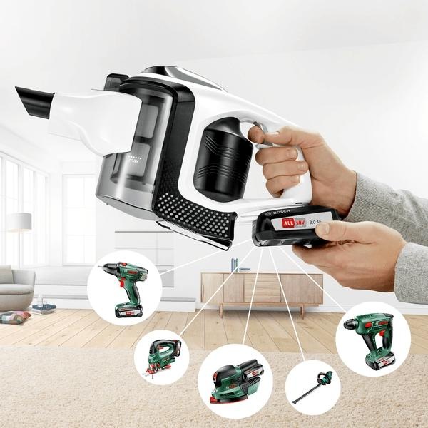 Tyčový vysavač Bosch Unlimited S8 BBS812PCK (s baterií) power_for_all