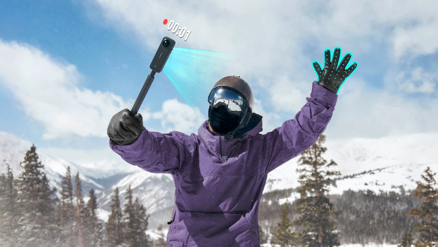 Outdoorová kamera Insta360 X4 Snowboardový balíček černá Insta360 X4 Snowboardový balíček, černá