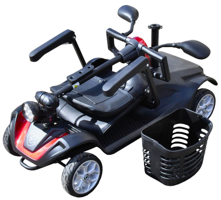 Elektrický čtyřkolový vozík RACCEWAY® SOLID, šedý