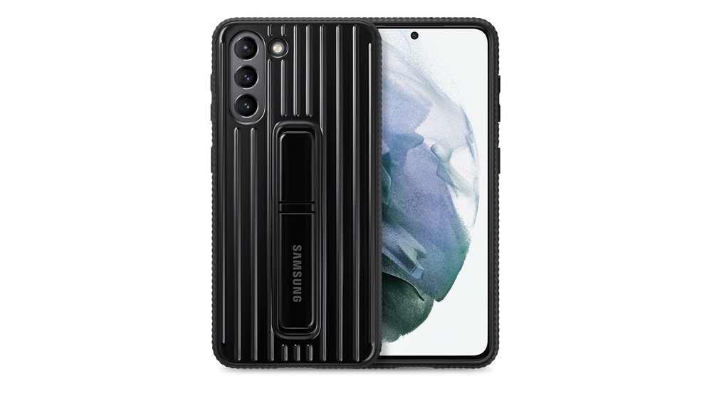 Kryt na mobil Samsung Standing Cover na Galaxy S21 5G šedý