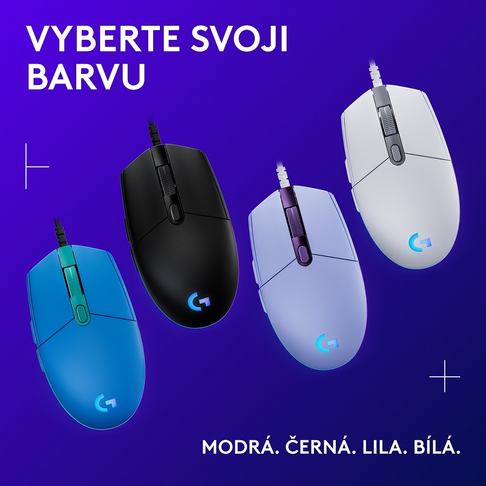 Myš Logitech G102 Lightsync fialová