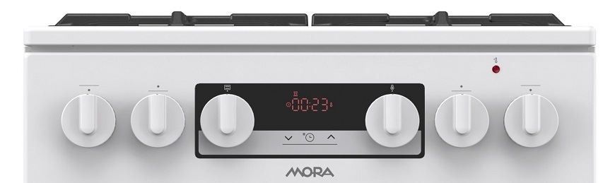 Kombinovaný sporák Mora K 8668 B1W bílý Kombinovaný sporák Mora K8668B1W, bílá, ovládací panel