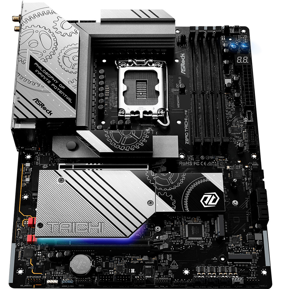 Základní deska ASRock Z890 TAICHI LITE pro Intel, ATX formát, černo-stříbrné provedení
