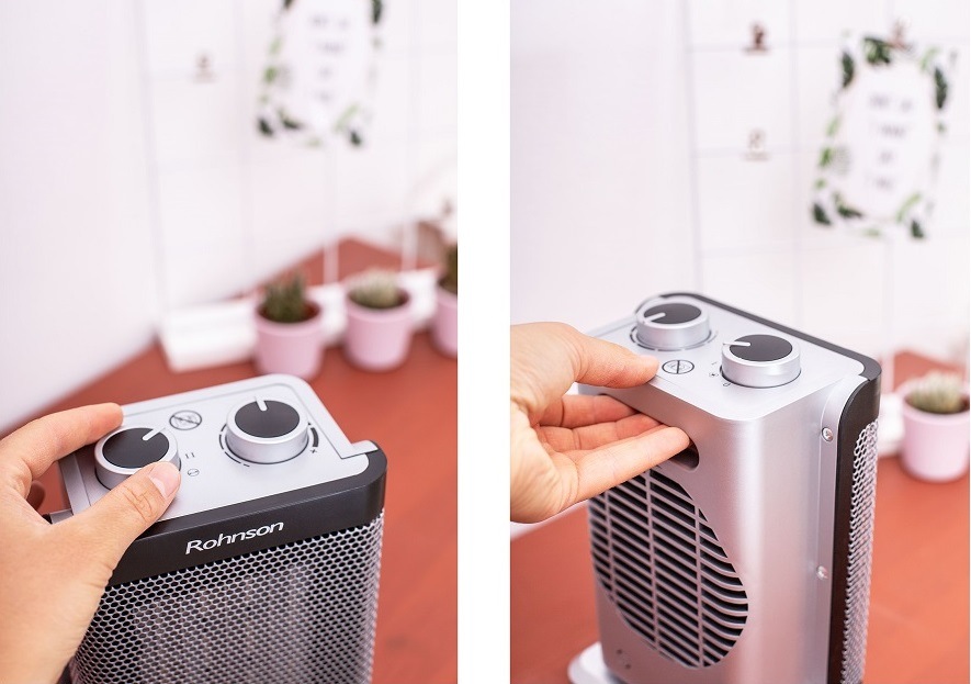 Teplovzdušný ventilátor Rohnson R-8063 černý/stříbrný Teplovzdušný ventilátor Rohnson R-8063 černý/stříbrný