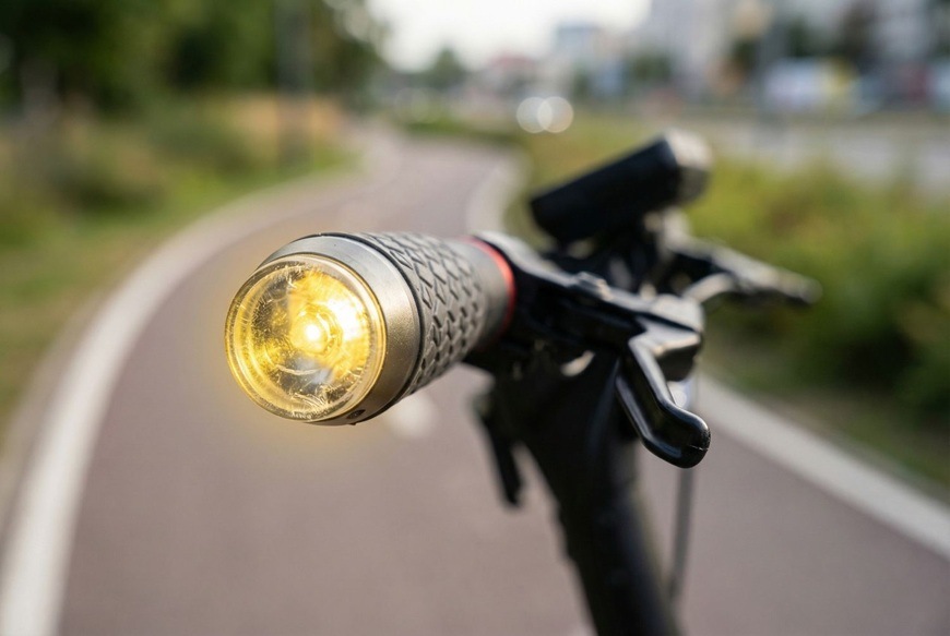 Elektrická koloběžka Sencor SCOOTER X70 černá Detail předního LED světla elektrické koloběžky Sencor SCOOTER X70 pro bezpečnou jízdu za snížené viditelnosti.