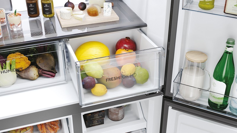 Americká lednice Haier HCR7818DWPT nerez