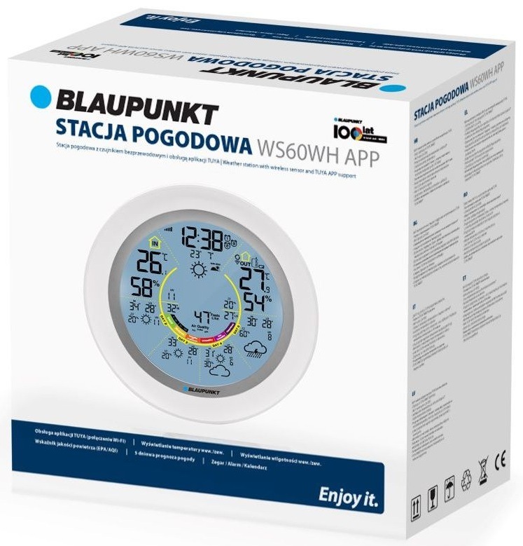 Meteorologická stanice Blaupunkt WS60WH APP bílá Meteostanice Blaupunkt WS60WH APP v krabici