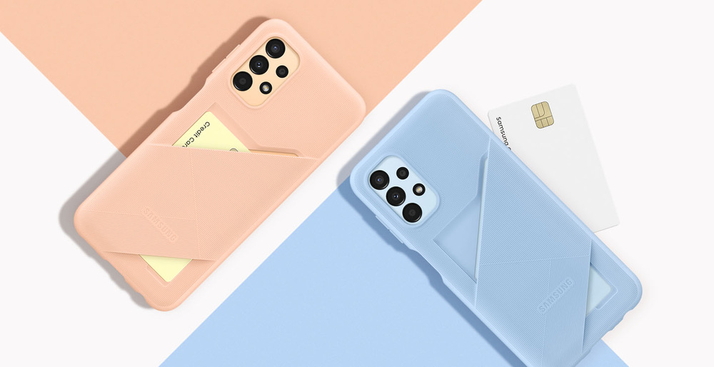Kryt na mobil Samsung Galaxy A13 s kapsou na kartu modrý Kryt na mobil Samsung Galaxy A13 s kapsou na kartu modrý