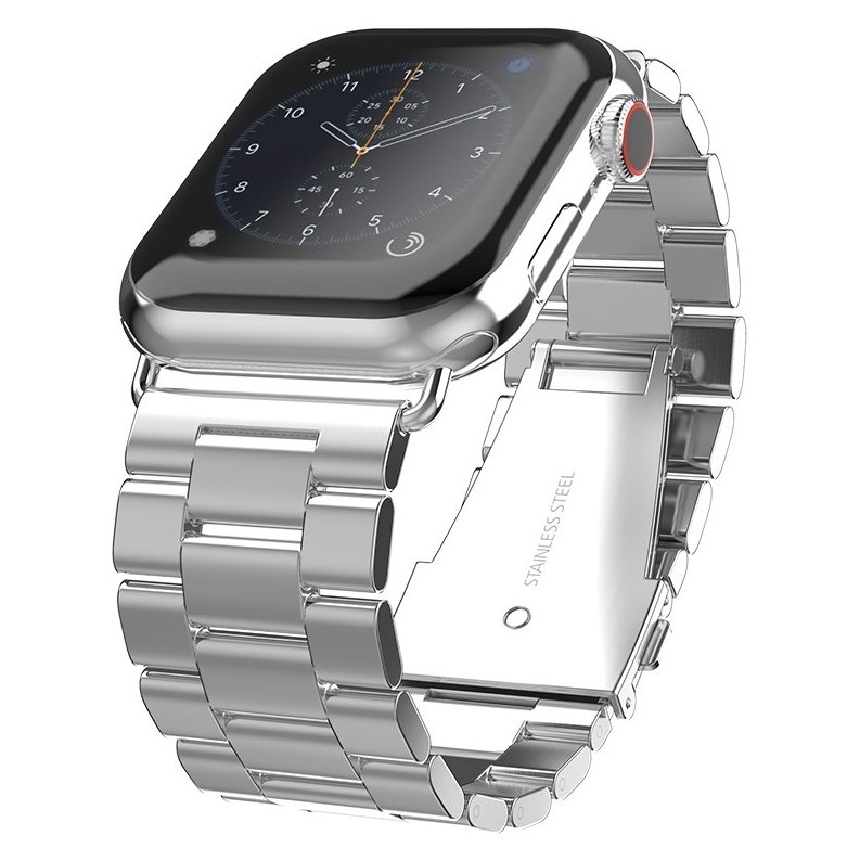 Řemínek Swissten na Apple Watch, kovový, 38/40/41 mm stříbrný