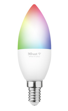 Chytrá žárovka Trust Smart WiFi LED E14 White & Colour