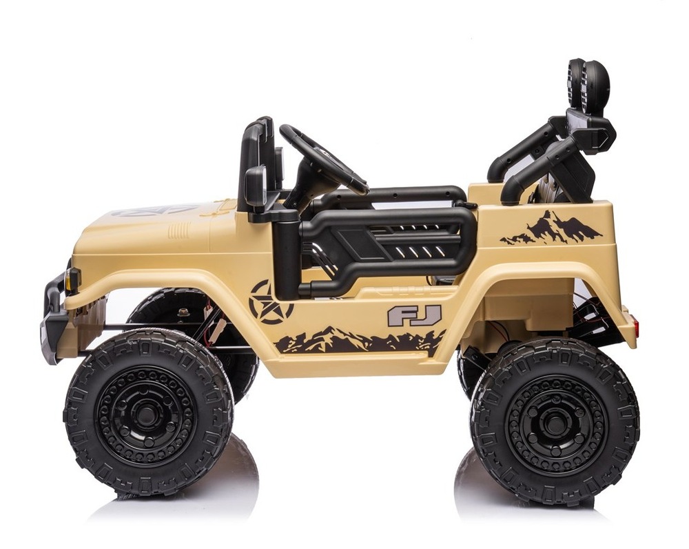 Elektrické auto Eljet Toyota FJ Cruiser hnědožlutá/khaki