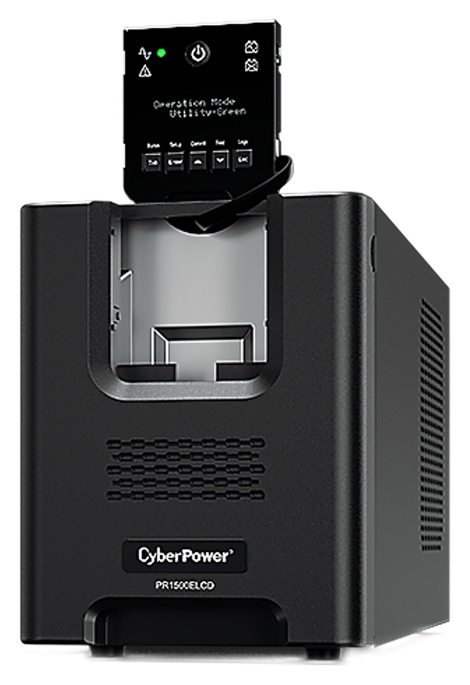 Záložní zdroj CyberPower Professional Tower LCD 1500VA/1350W černý Cyber Power Systems Professional Tower má odnímatelný LCD displej