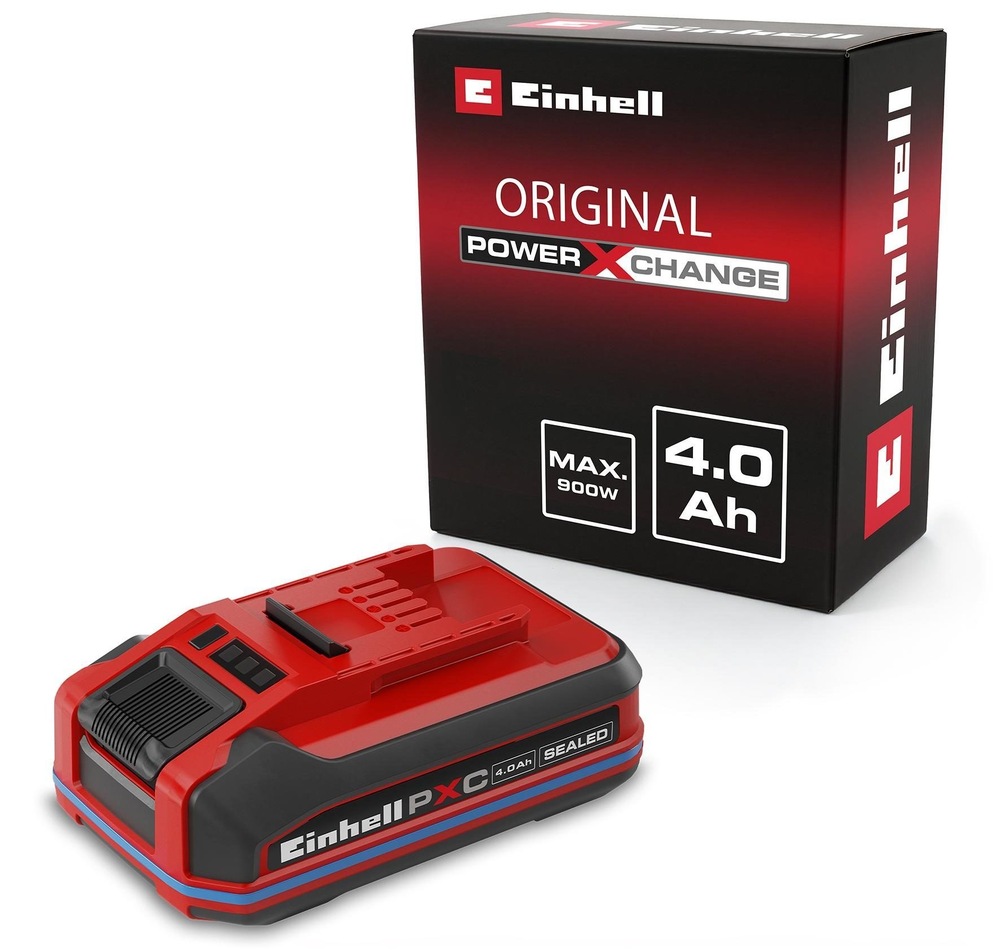Akumulátor Einhell 18V 4,0Ah Power X-Change Plus SEALED Akumulátor Einhell je opatřen zapuštěnou rukojetí