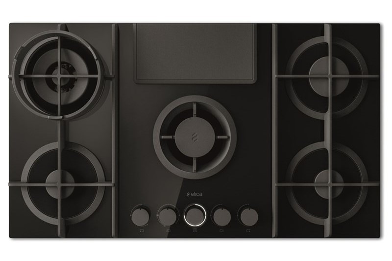Plynová varná deska s odsáváním Elica NIKOLATESLA FLAME BL/A/88 černá