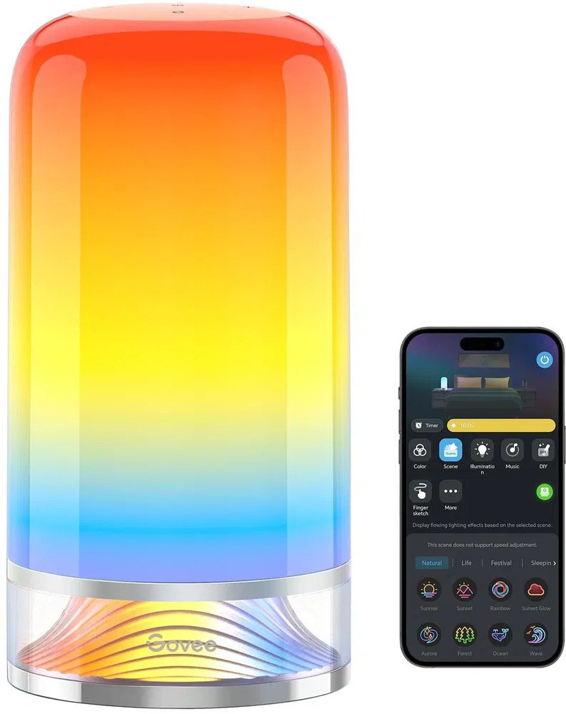 Stolní LED lampička Govee 2 RGBW, Matter bílá
