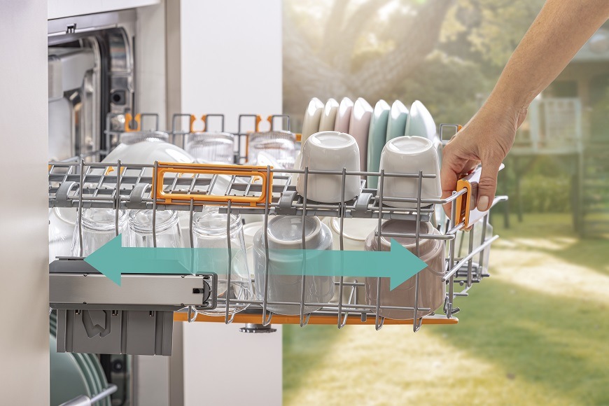 Vestavná myčka Gorenje GV663B66, Snadná manipulace s nádobím