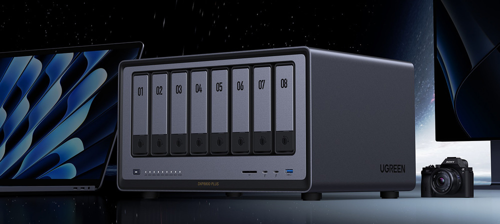 Datové úložiště (NAS) UGREEN NASync DXP8800 Plus šedé Datové úložiště (NAS) UGREEN NASync DXP8800 Plus šedé