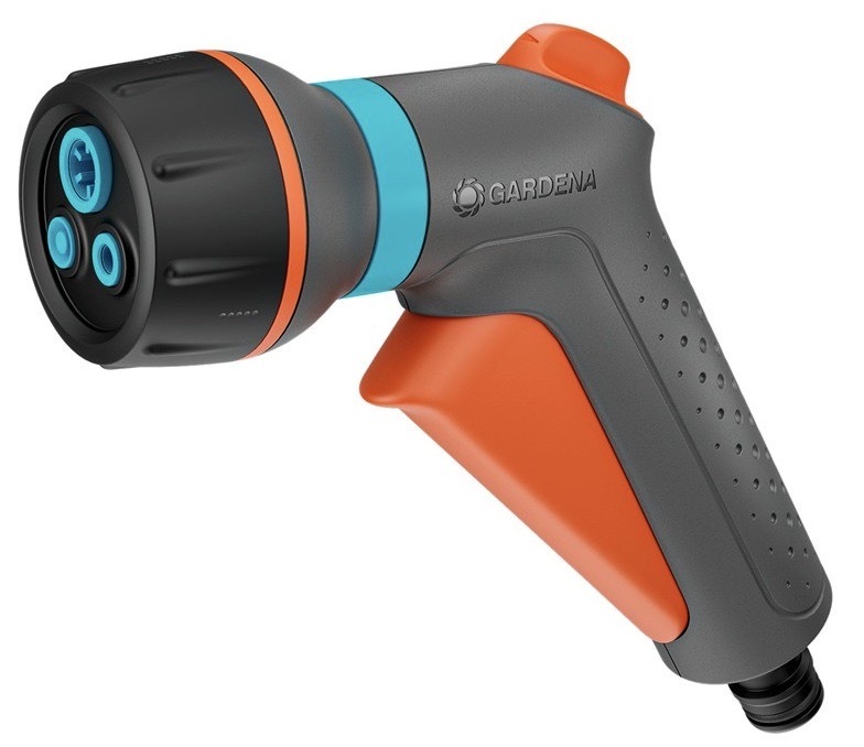 Zahradní sprcha Gardena s ergonomickou rukojetí, tři režimy rozstřiku