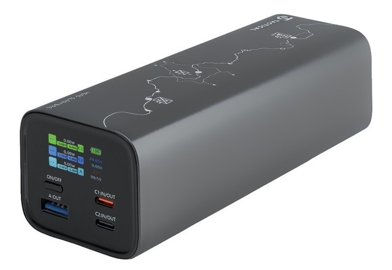 Powerbanka Tactical s kapacitou 27 000 mAh, šedá barva