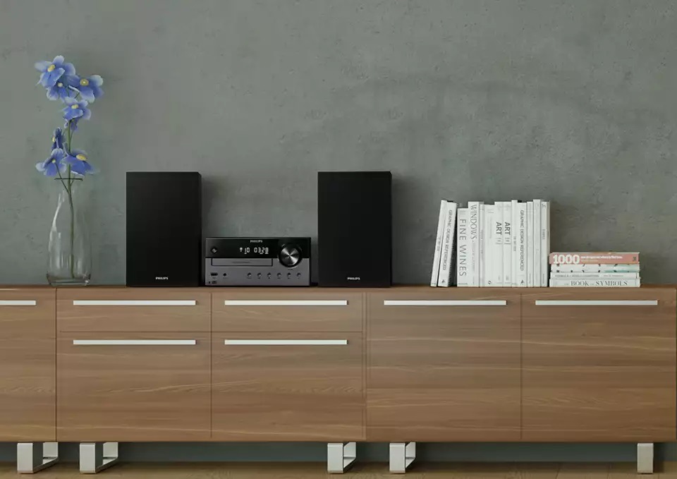Mikrosystém Philips TAM4505 černý/šedý