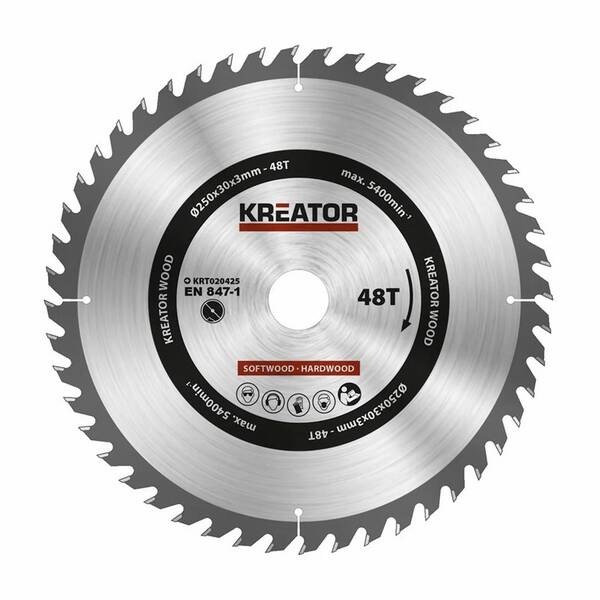 Kotouč pilový Kreator KRT020425 250mm 48T