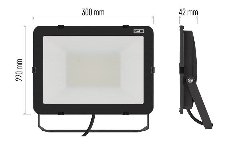 Reflektor EMOS INOVO 100W 11000LM IP65 NW černý Reflektor EMOS INOVO 100W 11000LM IP65 NW - černý