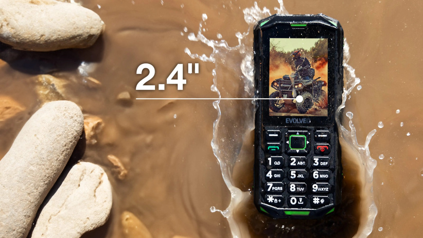 Mobilní telefon Evolveo StrongPhone X5 černý/zelený Evolveo StrongPhone X5, černá/zelená