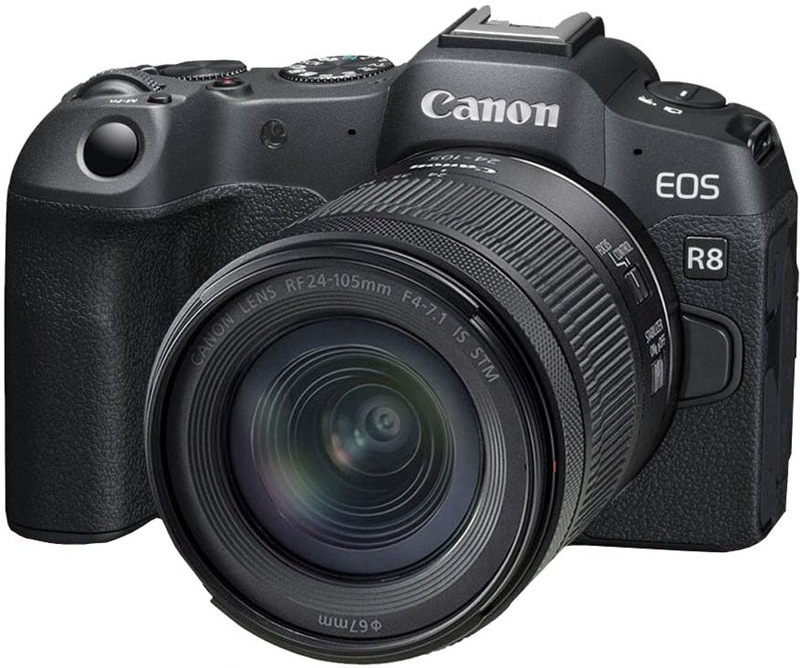 Bezzrcadlový fotoaparát Canon EOS R8, černá barva