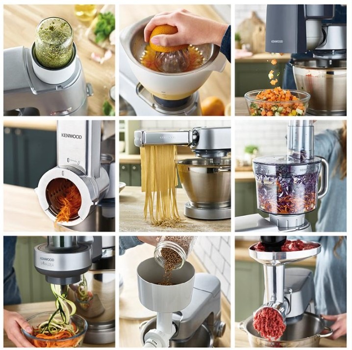 Kuchyňský robot Kenwood KVL 4100 S Chef XL a různé nástavce