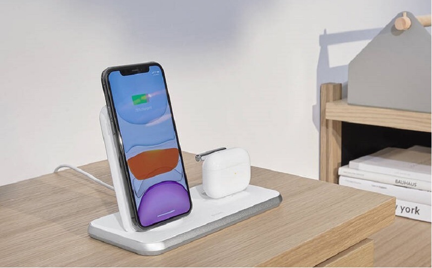 Bezdrátová nabíječka ZENS Stand + Dock bílá Bezdrátová nabíječka ZENS Stand + Dock bílá