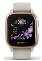 Chytré hodinky Garmin Venu Sq Music - Light Gold/Blue Band