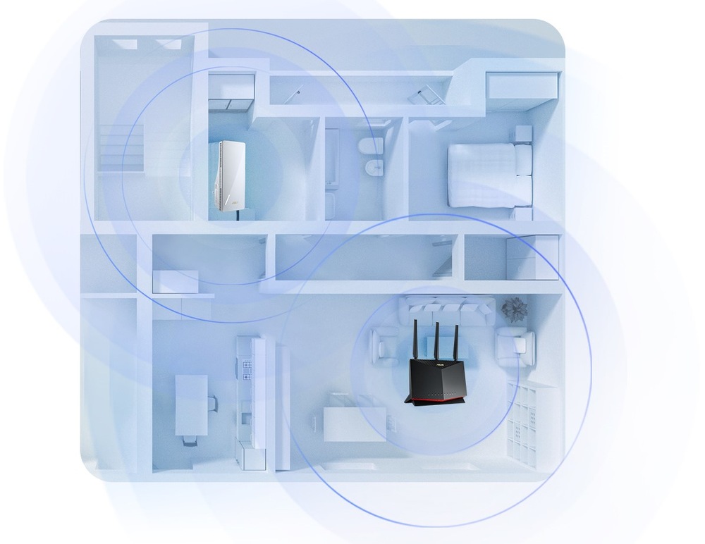 Wi-Fi extender Asus RP-AX58, AX3000 bílý Wi-Fi extender Asus RP-AX58, AX3000 bílý