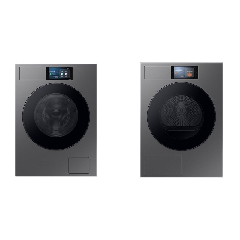 Set pračka Samsung WF90F09C4SU4 stříbrná barva + sušička DV90F09F4SU4 stříbrná barva