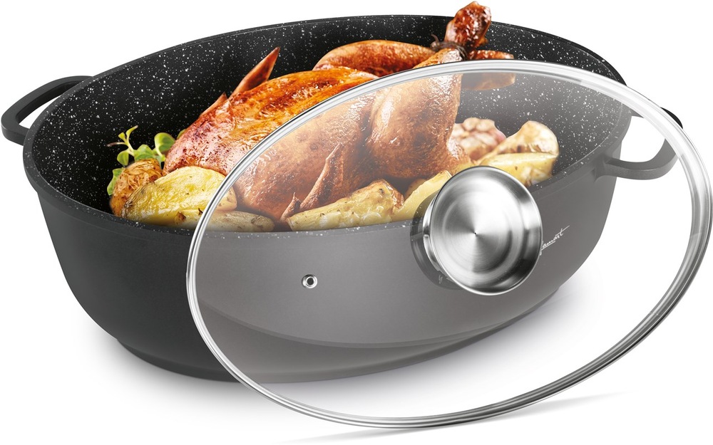 Pekáč Lamart OVAL LT1309 černý Pekáč Lamart s upečeným pokrmem
