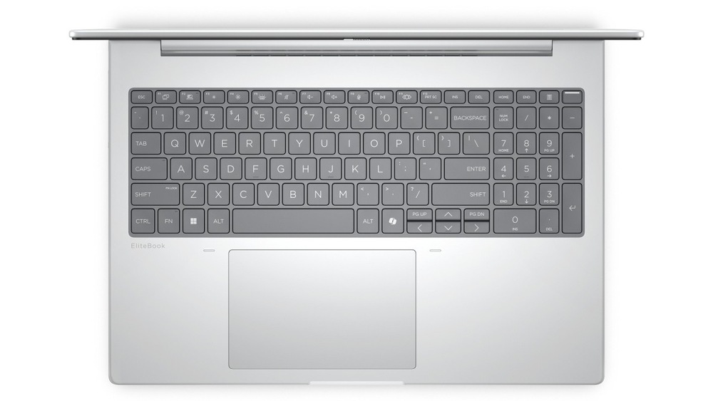 Notebook HP Elitebook 8 G2a 16" stříbrný Pohled shora na klávesnici notebooku HP Elitebook 8 G2a 16"