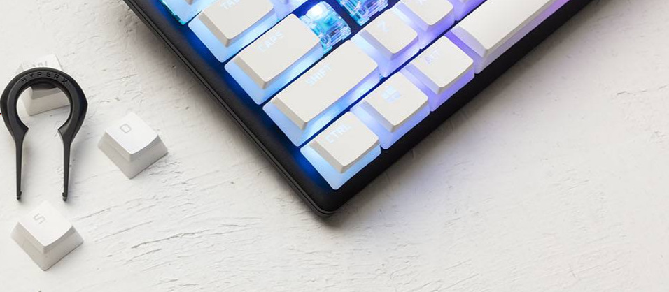 Klávesy HyperX Pudding Keycaps Full Key Set, PBT, US černé