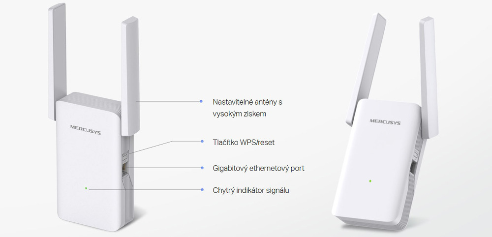 Wi-Fi extender Mercusys ME80X AX3000 bílý Wi-Fi extender Mercusys ME80X AX3000 bílý