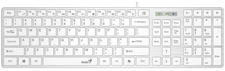 Klávesnice Genius Slimstar 126 - bílá