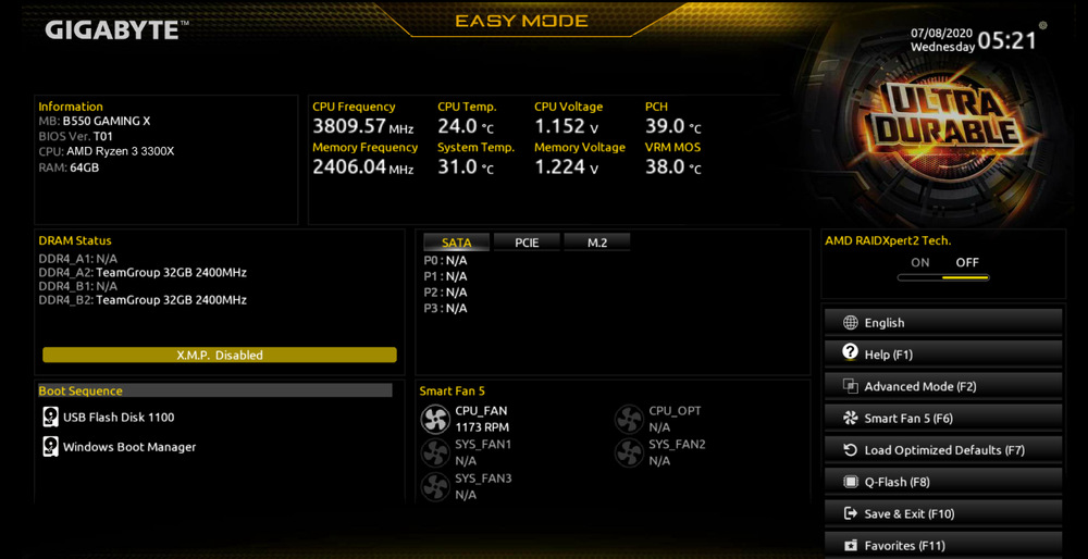Základní deska GIGABYTE A520M H