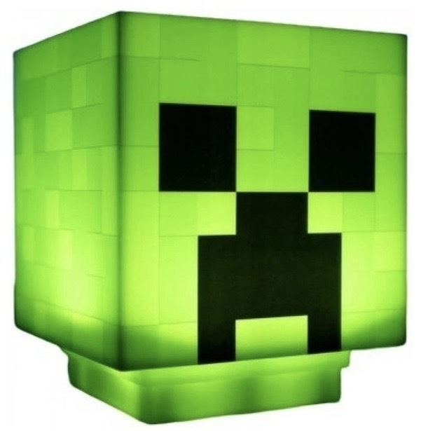 Dekorativní LED Paladone Minecraft Crepper zelené