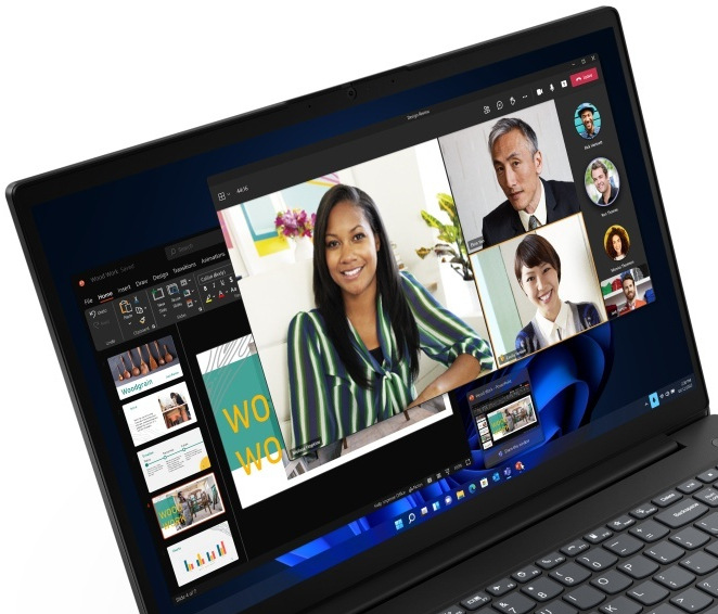 Notebook Lenovo V15 G5 IRL černý Detail displeje laptopu Lenovo V15 G5 IRL