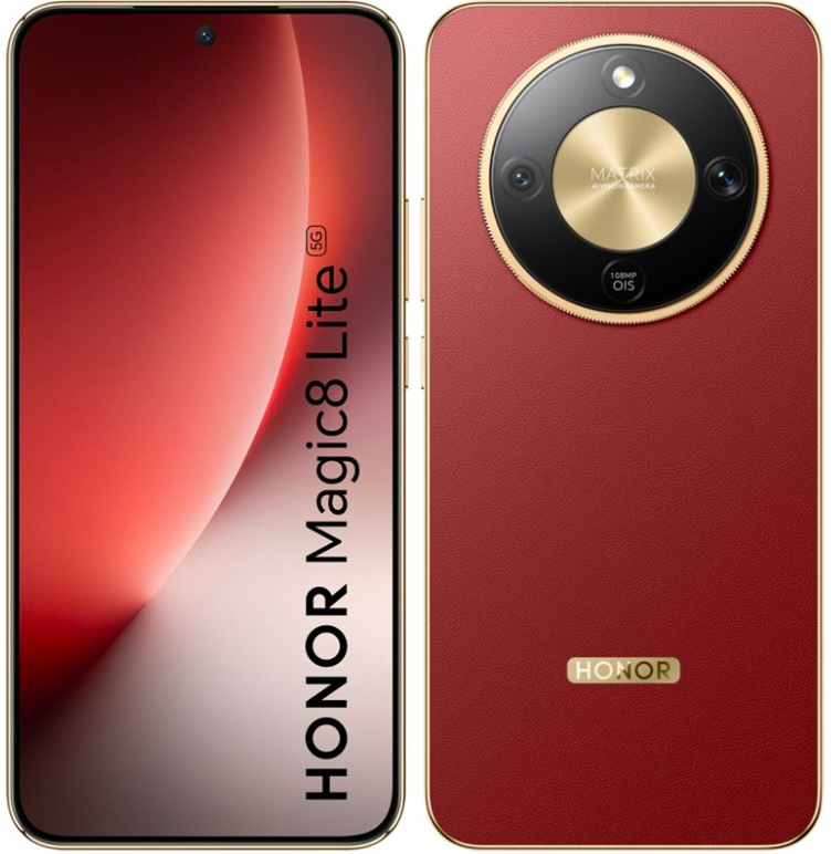 Mobilní telefon HONOR Magic8 Lite 5G s 6,79palcovým AMOLED displejem a zadním fotoaparátem, hnědá barva
