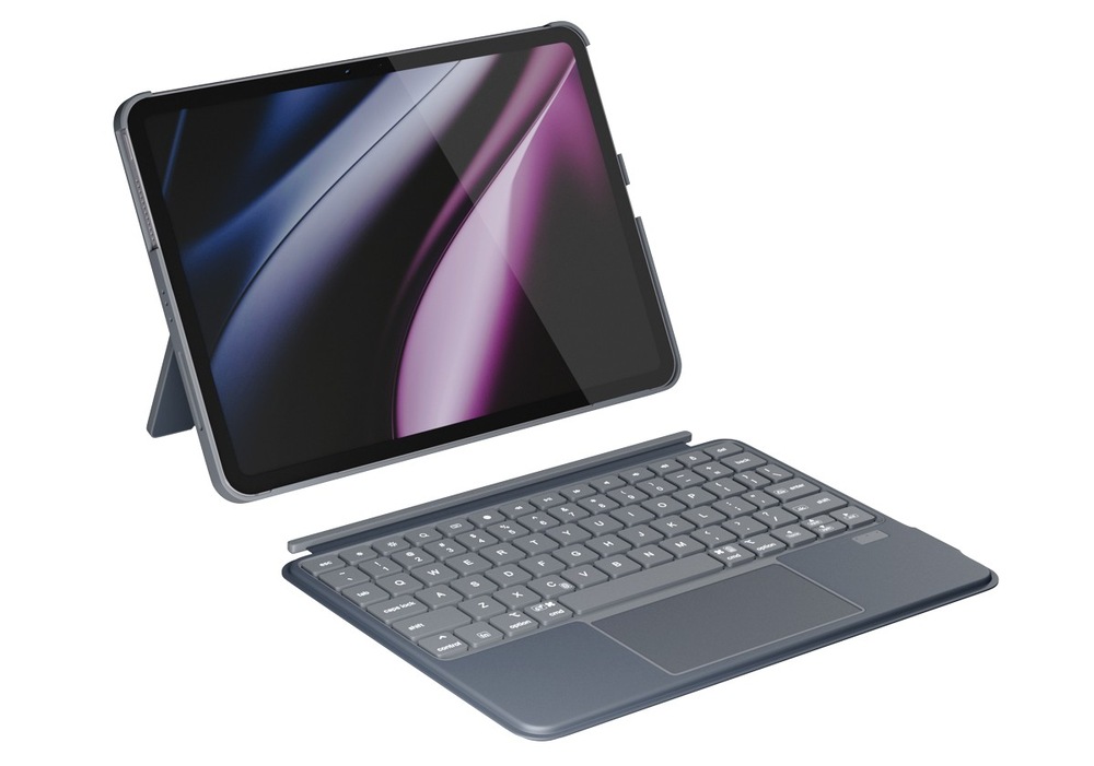 Pouzdro na tablet s klávesnicí Epico UltraBoard na Apple iPad 10,9" (2022)/11" A16 - US šedé Odepínatelná klávesnice pouzdra Epico UltraBoard