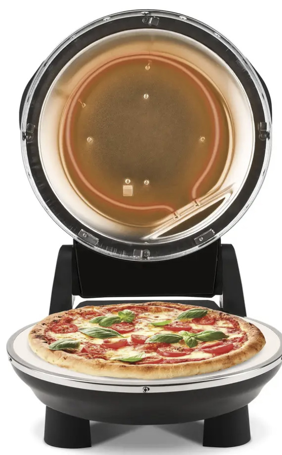 Otevřená pec G3Ferrari G1003210 NAPOLETANA s pizzou položenou na žáruvzdorném kameni