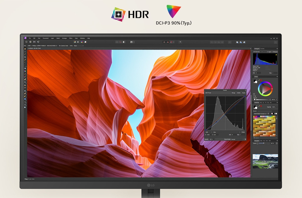 Monitor LG UltraFine 27U710B-B černý LG UltraFine 27U710B-B podporuje technologii HDR10