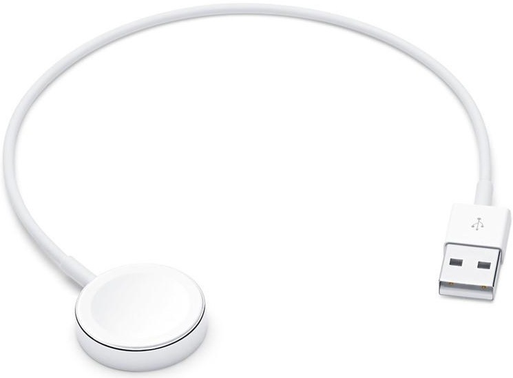 Magnetický nabíjecí kabel pro Apple Watch, 0,3 m, bílá
