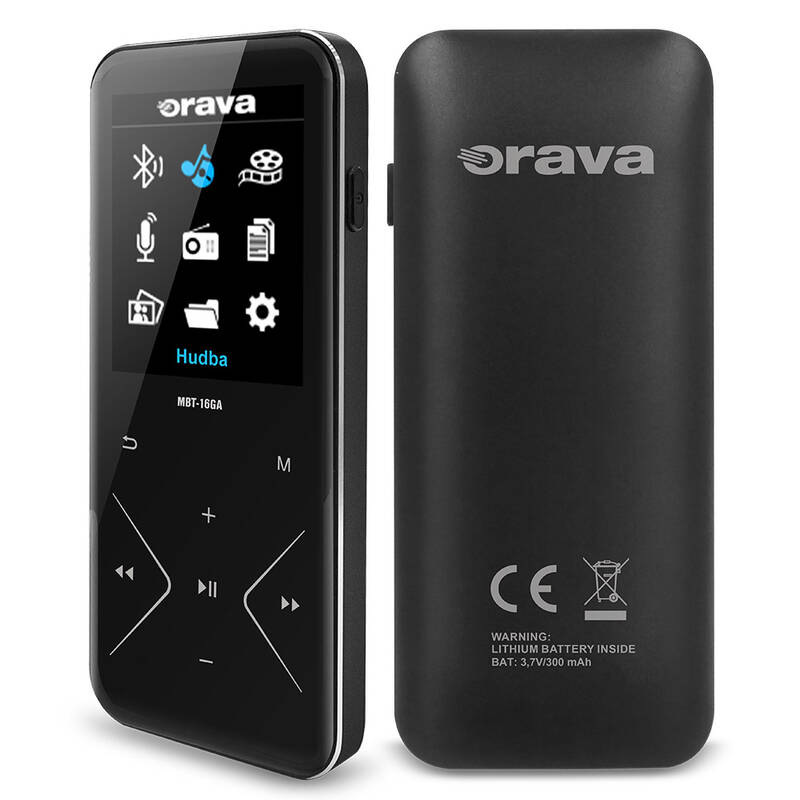 MP3 přehrávač Orava MBT-16GA černý MP3 přehrávač Orava MBT-16GA černý